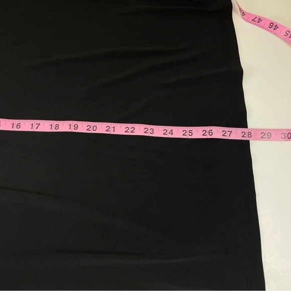 Susan Graver Blouse Womens Size 1X Black Ruched VNeck 3/4 Sleeve Stretch - Picture 8 of 8